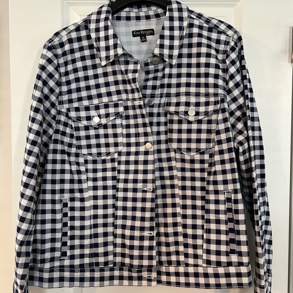 Kim Rogers Womens Navy/White 2XL Jean Jacket - Brand New/w/tags - Picture 6 of 11